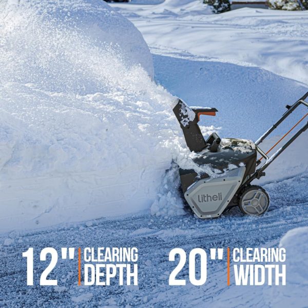 Ulentora 2X20V Cordless Snow Blower, 20-inch Snow - Image 2