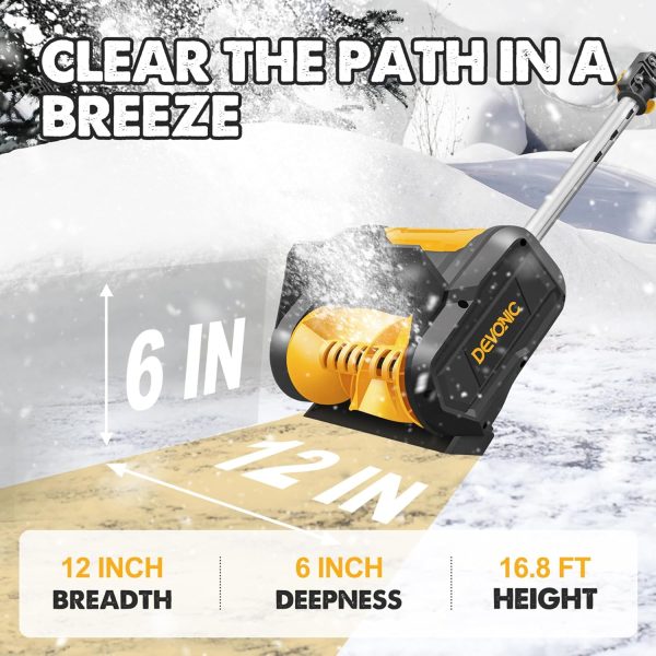 Ulentora Cordless Snow Shovel,21 Volt 13 Inch 4 - Image 2