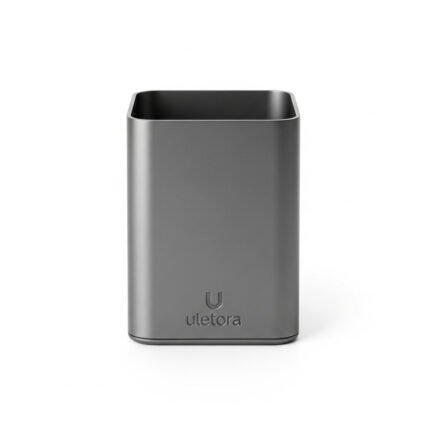 Ulentora Minimalist Metal Pen Holder | Modern Desk Organizer Pencil Cup